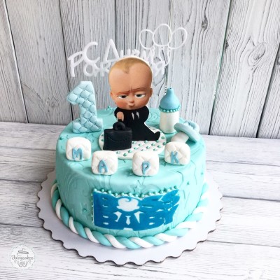 Baby Boy Birthday Cake